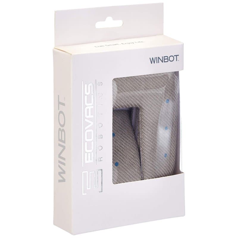 ECOVACS W-CC2B Chiffons de Nettoyage (2 pièces) pour Robot de Nettoyage de vitres WINBOT X (2020), équipement d'origine, Gris