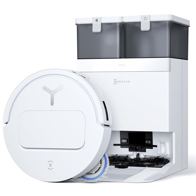 ECOVACS T50 Pro Omni Gen2 Aspirateur Robot, 21000Pa amélioré par T30 Pro Omni, Brosse latérale et serpillière Extensibles, Ajout