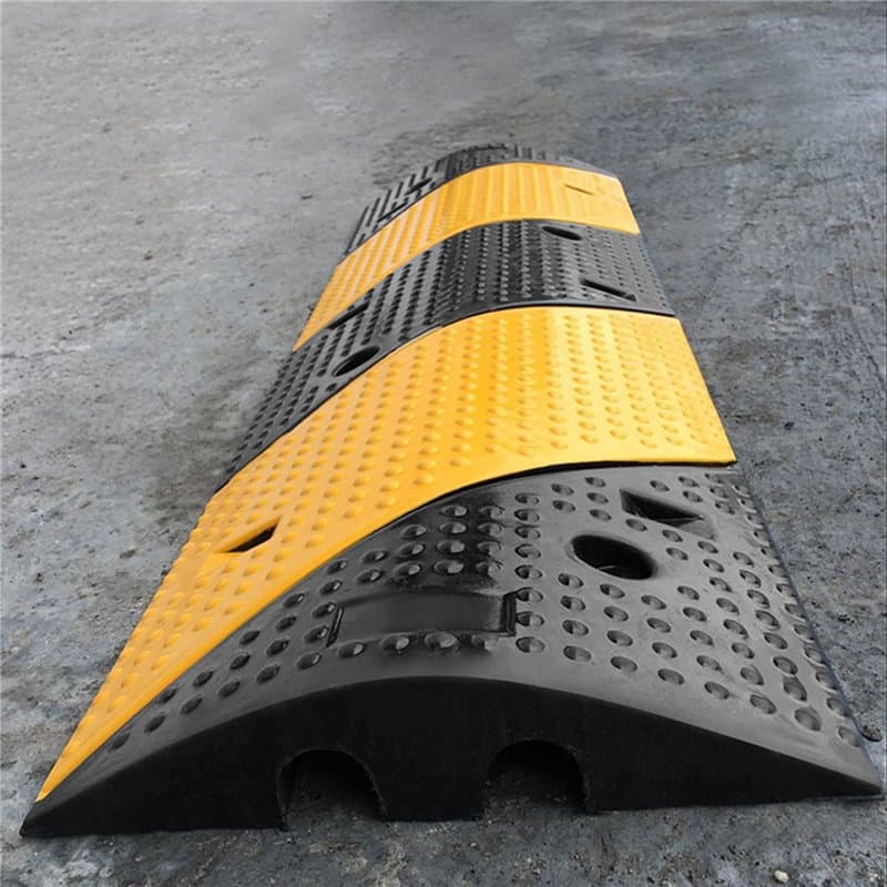 uyoyous Pont de câble à 2 canaux 100 x 30 x 6 cm - Seuil de route - Pont de tuyau - Protection contre les dépassements pour câbl