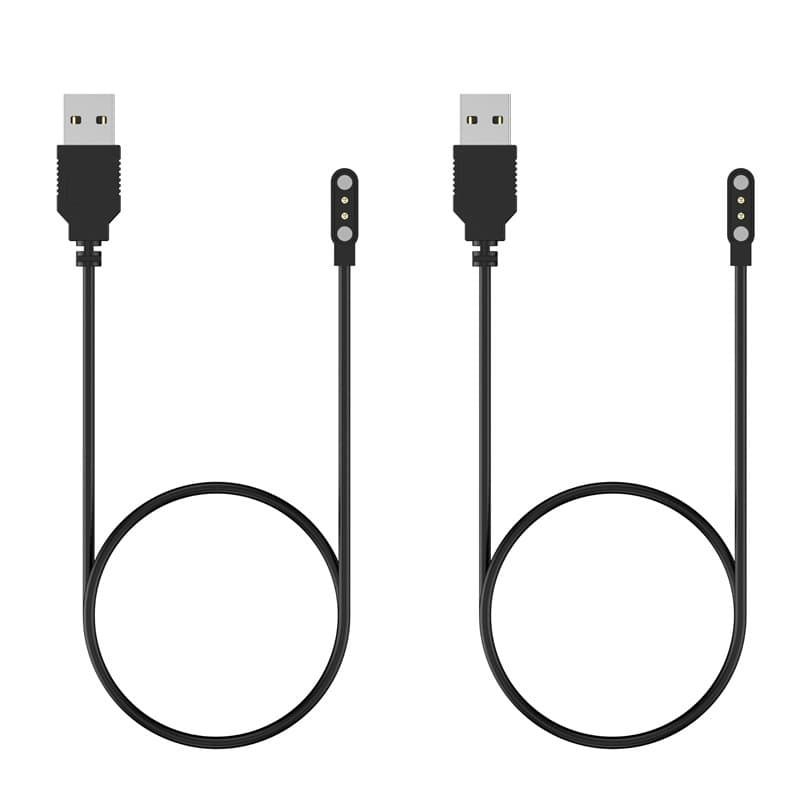ZOSKVEE 2PCS Chargeur pour Montre Connectée P95, Chargeur magnétique USB, Espacement des contacts du chargeur 4 mm