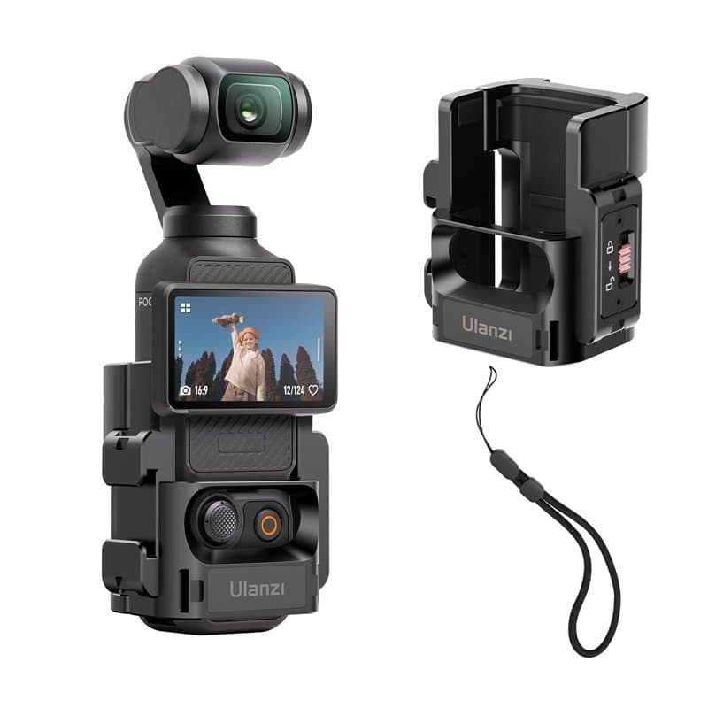 ULANZI PK-06 Adaptateur d'extension pour DJI Osmo Pocket 3, cage de protection en aluminium, support en métal avec trous de vis