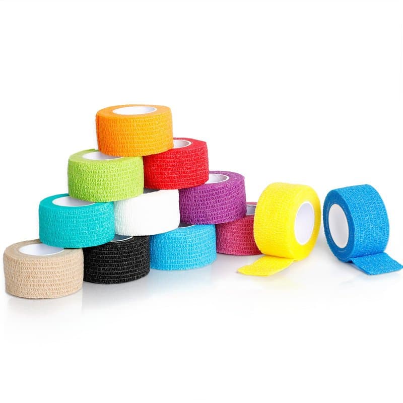 AiQInu 12 Rouleaux de Bandes Élastiques Auto-adhésives | Bandage Coloré 2.5 cm x 4.5 m, Imperméable & Respirant, Parfait pour An