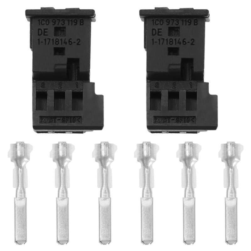 Create idea Lot de 2 connecteurs de faisceau de câbles de voiture à 3 broches A0295455528 - Connecteur électrique étanche avec b