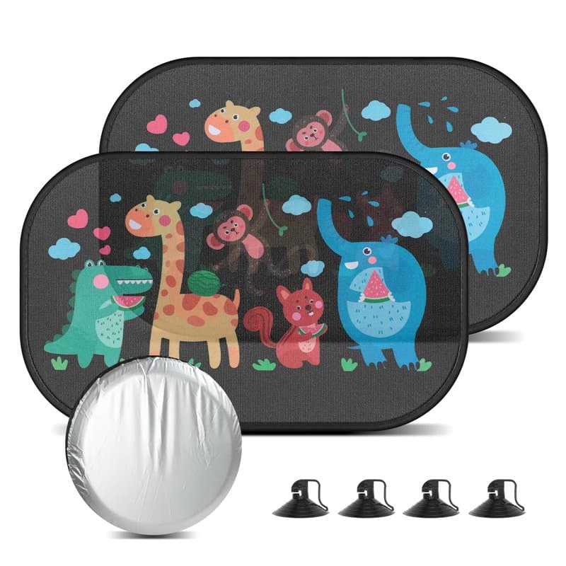 Romon Auto Baby avec Protection UV, Pare-Soleil de fenêtre latérale de Voiture, Pare-Soleil de fenêtre de Voiture pour Enfants 5