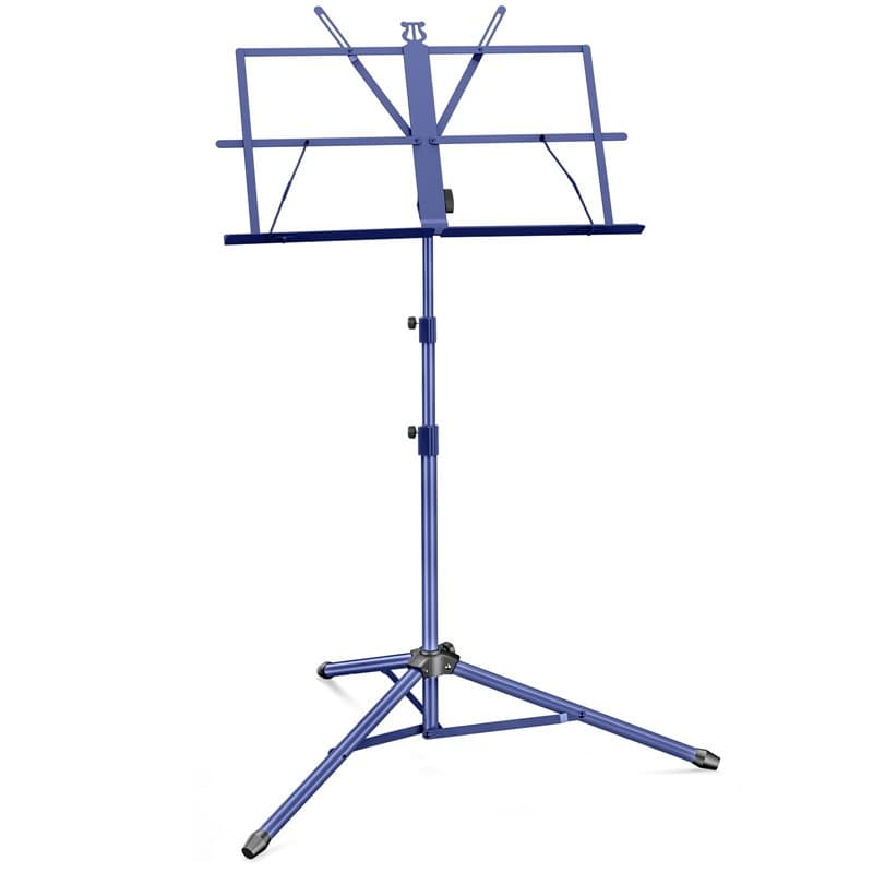 New Bee Pupitre Musique Piable 2 en 1 Support de Bureau Réglable en Hauteur, Support de Musique Stable Avec sac de Voyage
