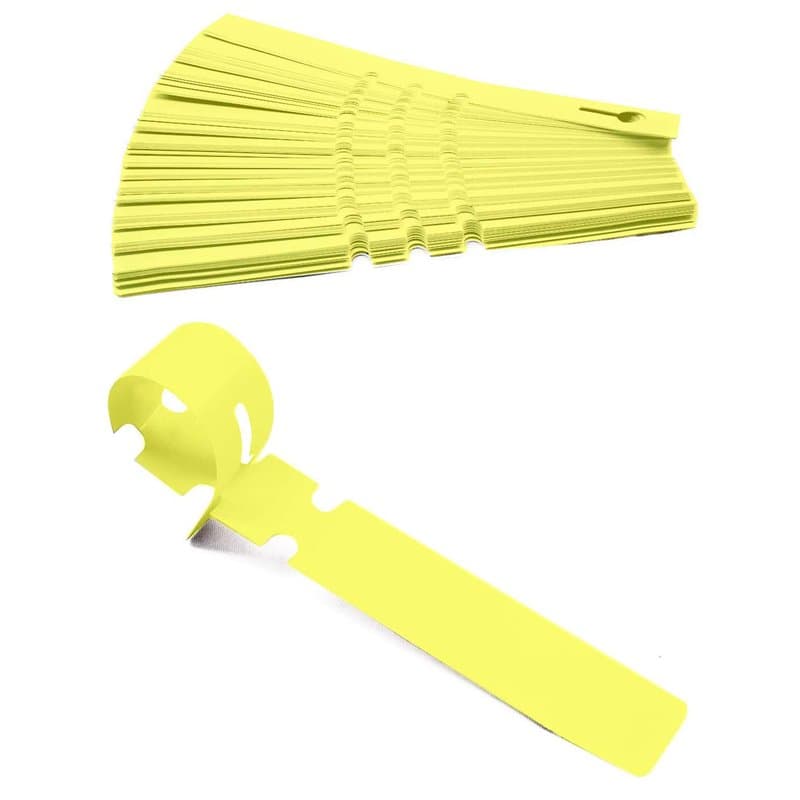 HomeTools.eu® Lot de 100 Rubans d'inscription, Plantes Arbres | Plastique 21 x 2 cm, résistant aux intempéries avec Boucle de Fi