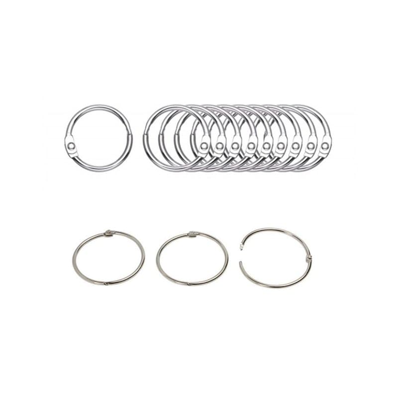 10 pièces Anneaux de Rideau à Ouvrir, Anneaux de Rideau de 15 mm, Anneaux de Rideau, Anneaux Ronds, Pinces à Rideaux, Argent