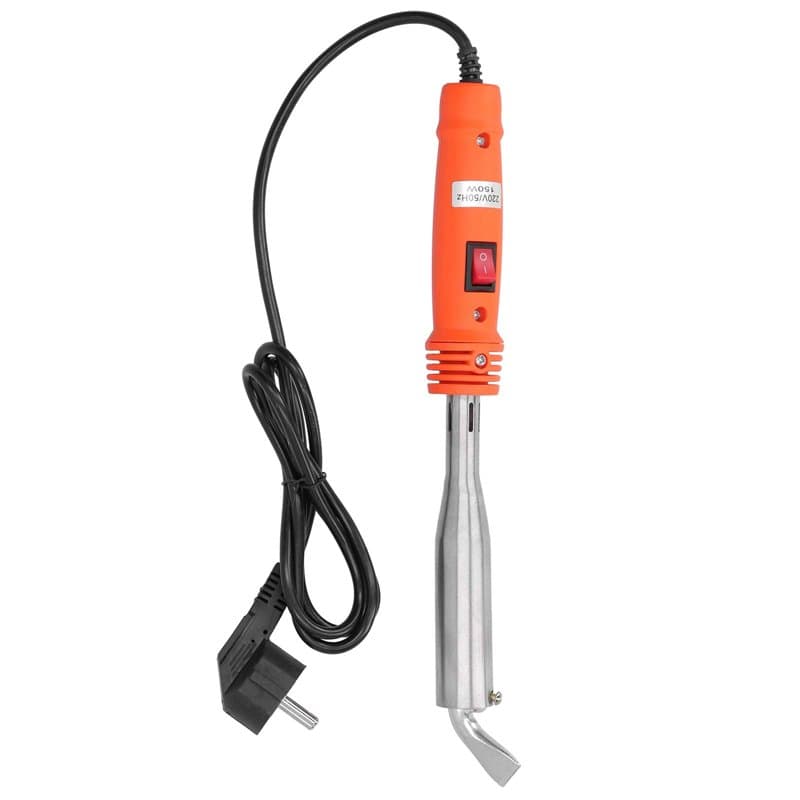 JUMZ Fer à souder 150W, outil industriel professionnel en plastique, tête de soudage coudée, résistance à la chaleur, orange+arg