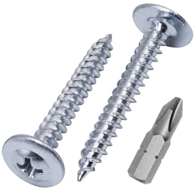 Marcopol - Vis en acier zingué 150pcs 4.0x30mm Tête ronde et large modifiée auto-taraudeuse pour bois et métal
