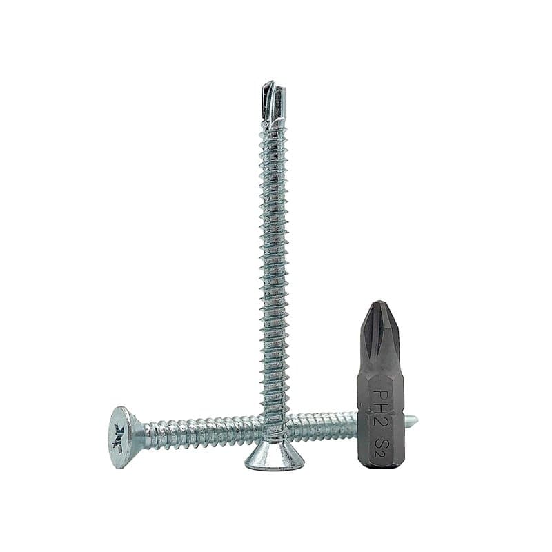 DIN 7504 P Lot de 50 vis autoperceuses en acier zingué avec tête fraisée - pour tôles (4,8 x 60 mm)