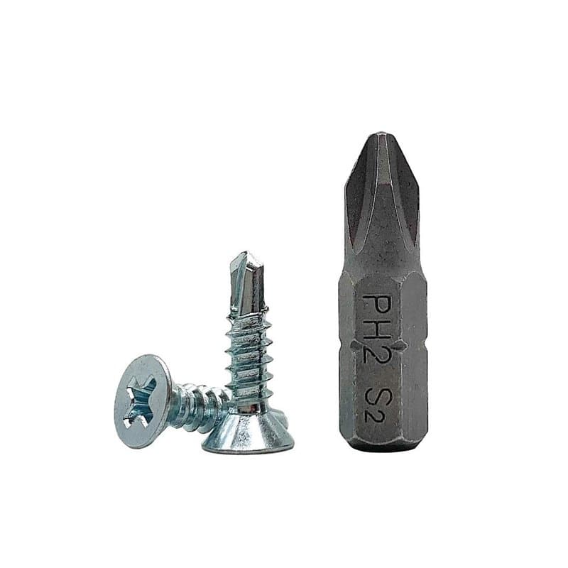 Lot de 200 vis en acier zingué DIN 7504 P 3,9 x 16 mm, vis à tôle auto-foreuse, tête fraisée cruciforme, autotaraudeuse (200, 3,