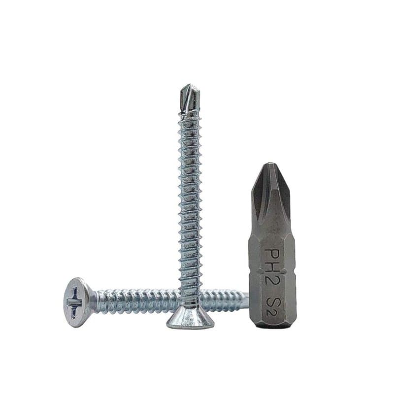 Lot de 300 vis en acier zingué DIN 7504 P 3,9 x 38 mm, vis à tôle auto-foreuse, tête fraisée cruciforme, autotaraudeuse (300, 3,