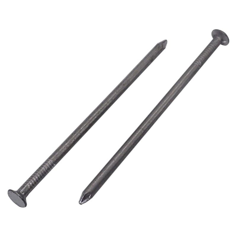Lot de 100 clous de construction en acier au carbone 3,0 x 70 mm Tête ronde plate multi-usages clous en fil commun Pour travail