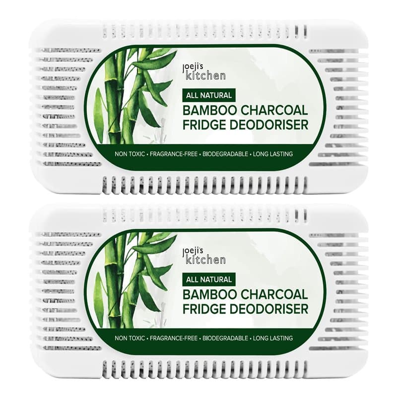 Joejis Désodorisant Frigo - Dure 12 mois, charbon de bamboo non parfumé de qualité supérieure anti odeur frigo Efficace frigo ab