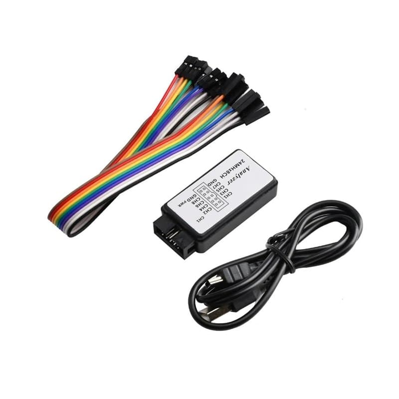 TECNOIOT 1 pièce Analyseur logique USB 24MHz, débogueur à 8 canaux pour Arm FPGA 24M 8CH