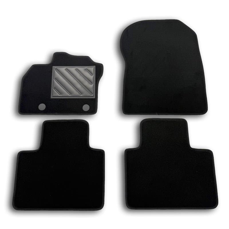 Tapis pour Renault Zoe à partir de 2013 - sur Mesure, antidérapant, avec Talon en Caoutchouc renforcé, Boutons de Fixation, Anth