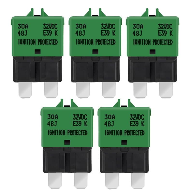 Gloso Disjoncteur Fusibles à lames Réinitialisation manuelle Standard Le bateau Camion Voitures 30 AMP 5 paquets E39
