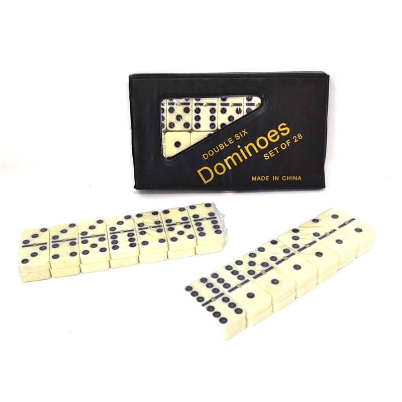 Grande mallette portable professionnelle avec 28 pièces Boîte de voyage 5 cm x 2,7 cm x 0,9 cm dominos (noir)