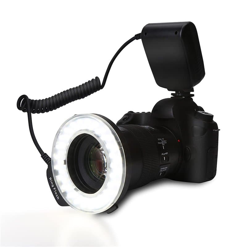 Lumière flash annulaire, écran LCD flash LED pour Canon pour Olympus pour Pentax pour Nikon pour la plupart des appareils photo