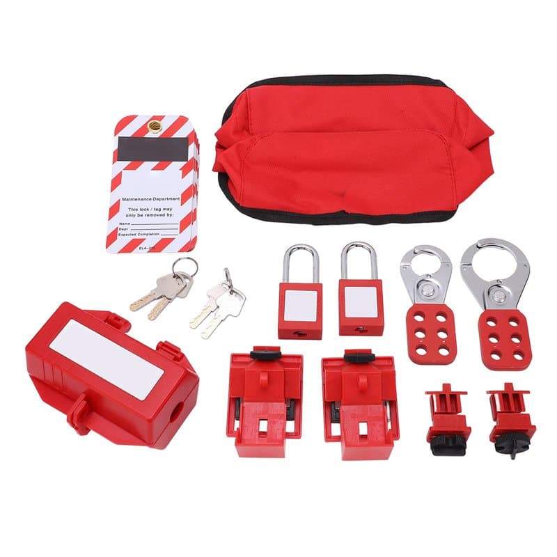 Oreq Kit consignation et d'étiquetage, sécurité électrique comprenant 12 étiquettes consignation, 4 disjoncteurs consignation, 2