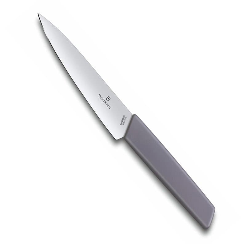 Victorinox Swiss Modern, Couteau de bureau professionnel, Lame extra-tranchante, tranchant droit, 15 cm, Manche plastique, Acier