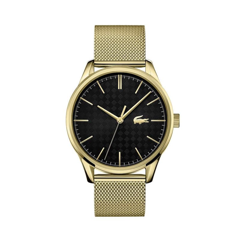 Lacoste Montre Analogique à Quartz pour Homme Collection Vienna avec Bracelet Milanais en Acier Inoxydable de Couleur Dorée - 20
