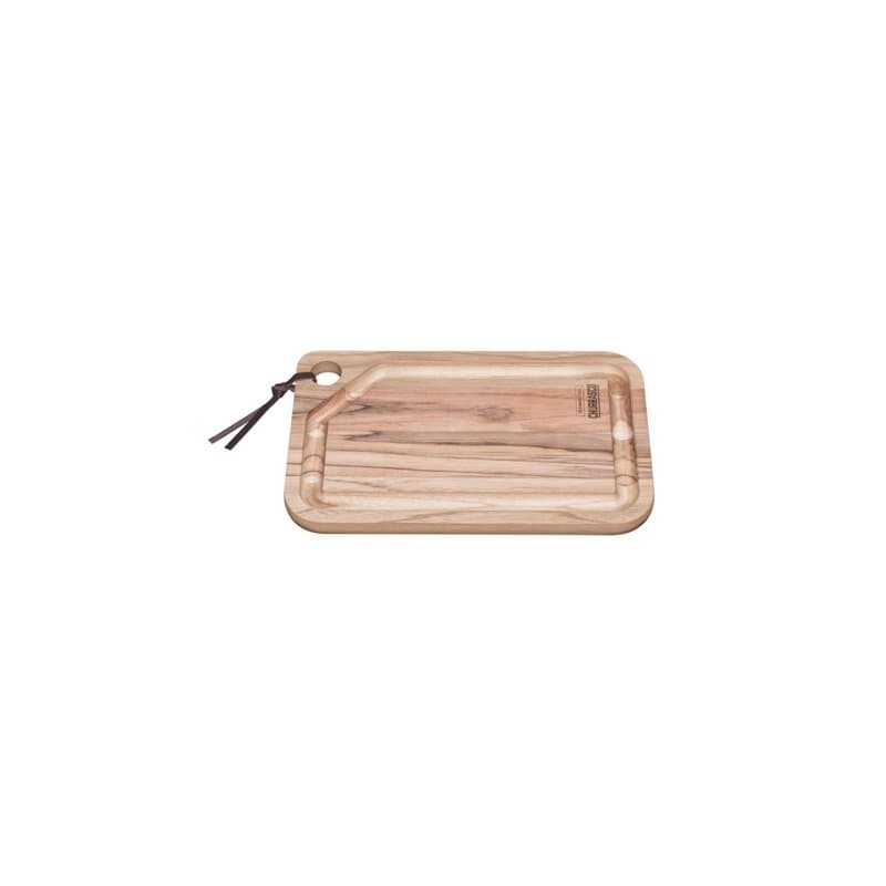 Tramontina - TRAMONTINA- Planche à Découper Kitchen 33x20x1,8cm en Bois de Teck FSC - Rigole à Jus pour viande. Qualité Premium,