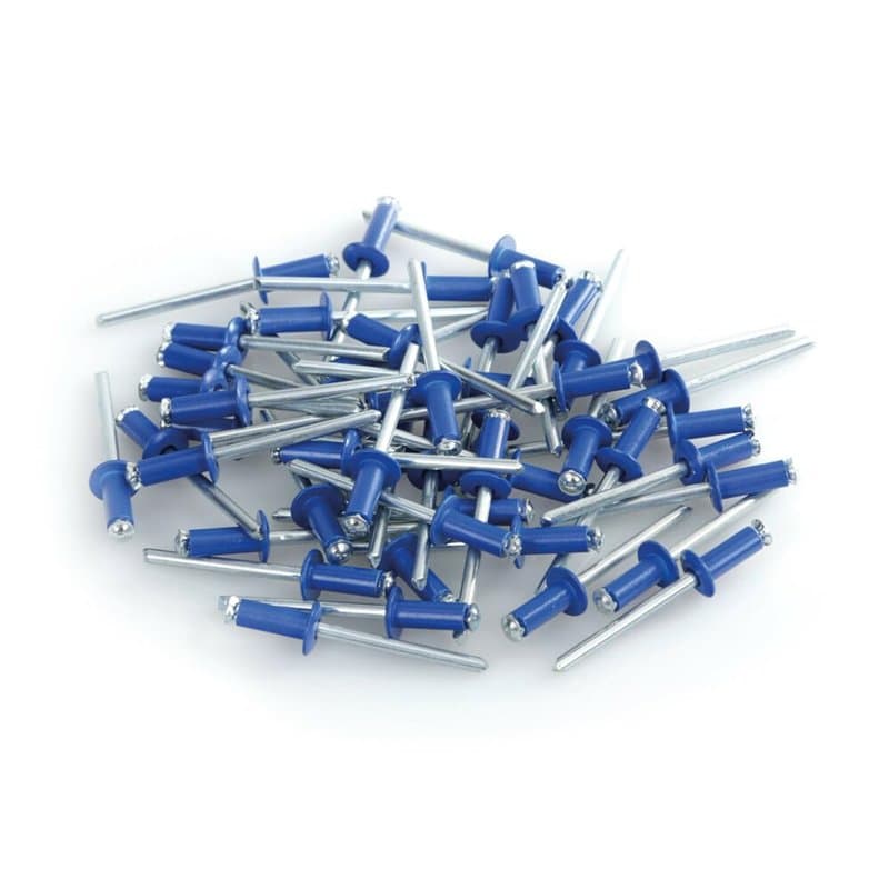 Lampa Lot de 50 rivets aveugles en aluminium pour support de plaque d'immatriculation - Bleu