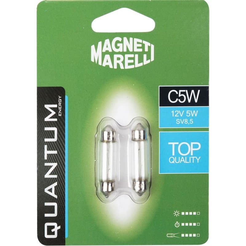 Quantum Energy - Ampoules Auto C5W | 12V, 5W | Paire pour Véhicule | Éclairage Intérieur, Plaque d'Immatriculation | Blanc, 2 Pi