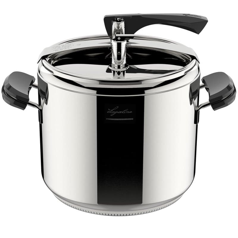 Lagostina Marmite à pression La Classica Lagofusion, autocuiseur Ø 26 cm, capacité 12 L, avec panier, recette et écodose, poigné