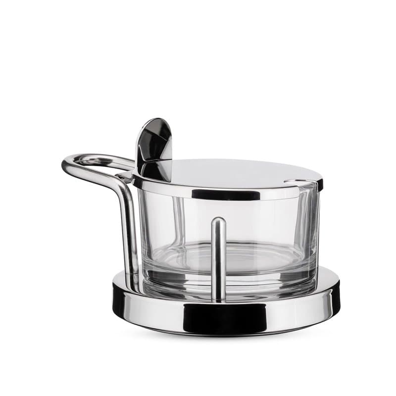 Alessi 5071 Fromagère Design Verre et Acier Inoxydable, Argenté