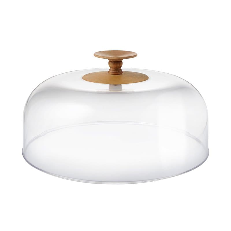 Alessi Mw24 Dressed in Wood Couvercle en Pmma avec Pommeau en Bois de Hêtre