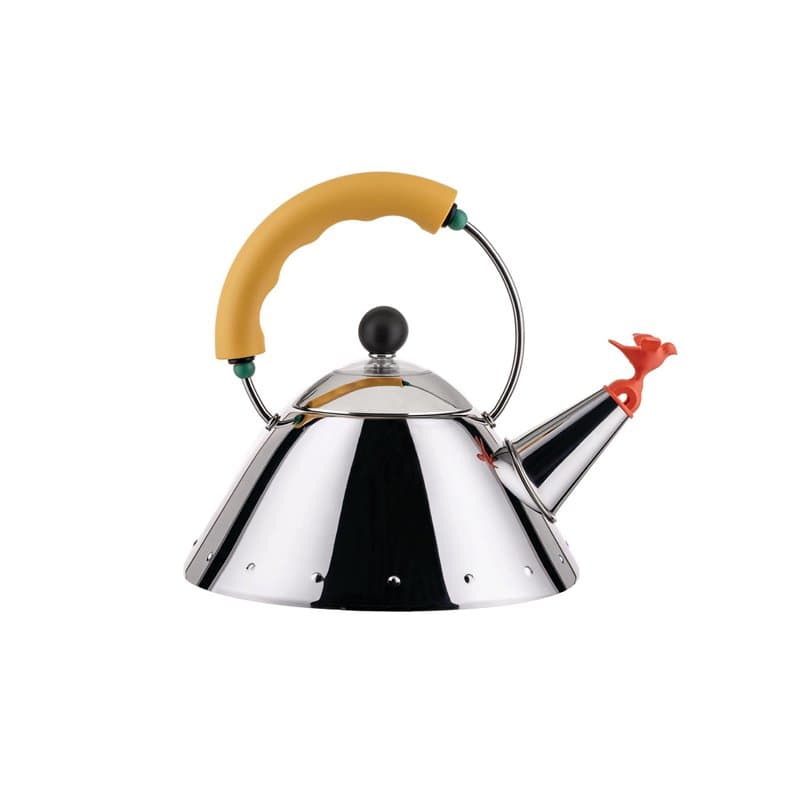 Alessi Kettle 9093/1 Y - Bouilloire Design, Compatible avec la Cuisson par Induction, Fond en Acier Inoxydable 18/10 Brillant av