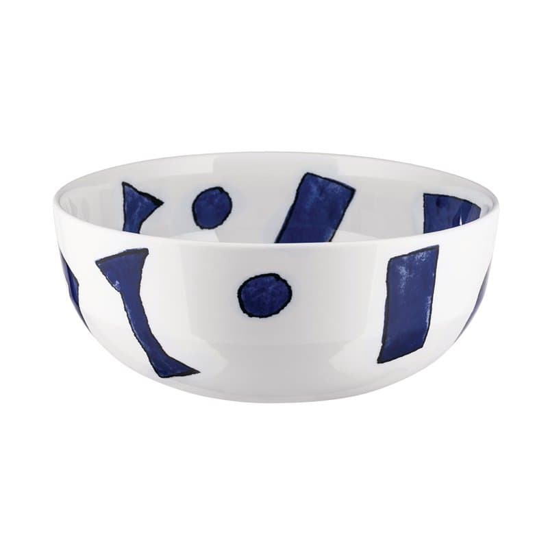 Alessi Itsumo - Yunoki ware NF08/38 25 - Saladier Design, Usage Quotidien, Esthétique Minimale, en Porcelaine Blanche avec Décor