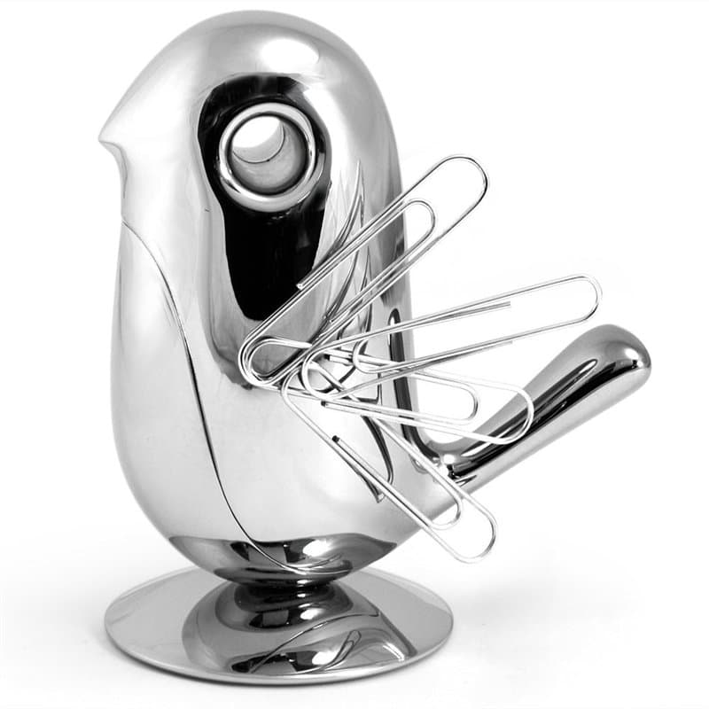 Alessi Rt01 Chip Porte-trombones Magnétique en Zamac Chromée, Argent (Silver)