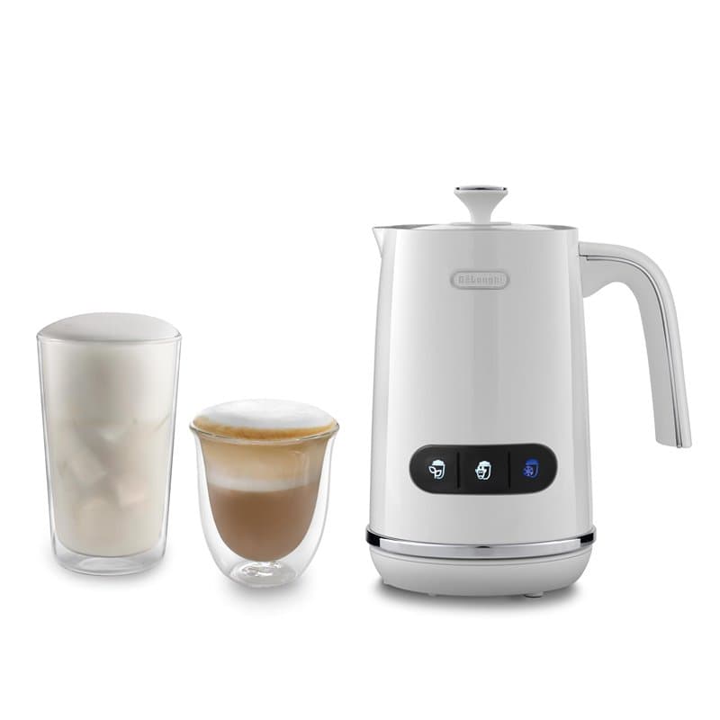 De'Longhi LatteMix EMF3.W Mousseur à lait électrique pour lait chaud & froid & alternatives végétales Nettoyage facile Couvercle