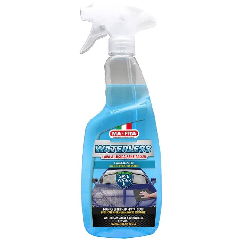 Mafra, Waterless Wash and Polish pour Un Nettoyage à Sec Complet de la carrosserie et des vitres de Voiture, sans Eau, 750ml