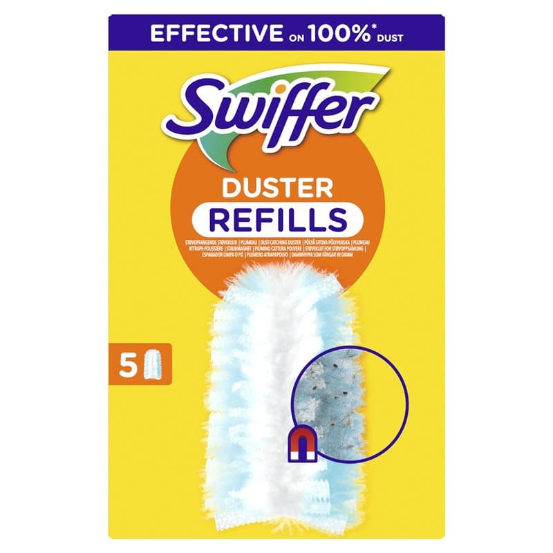 Swiffer Duster Recharges, Attrape Et Retient 3x Plus De Poussière Et De Cheveux Par Rapport Au Plumeau Traditionnel, 5x