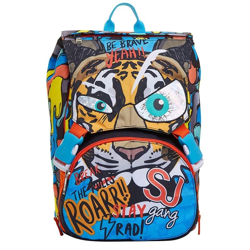 SJ GANG Sac à Dos, Sac à Dos Extensible, Filles et Garçons, Grande Capacité, pour L'École, le Sport & les Loisirs, avec Système