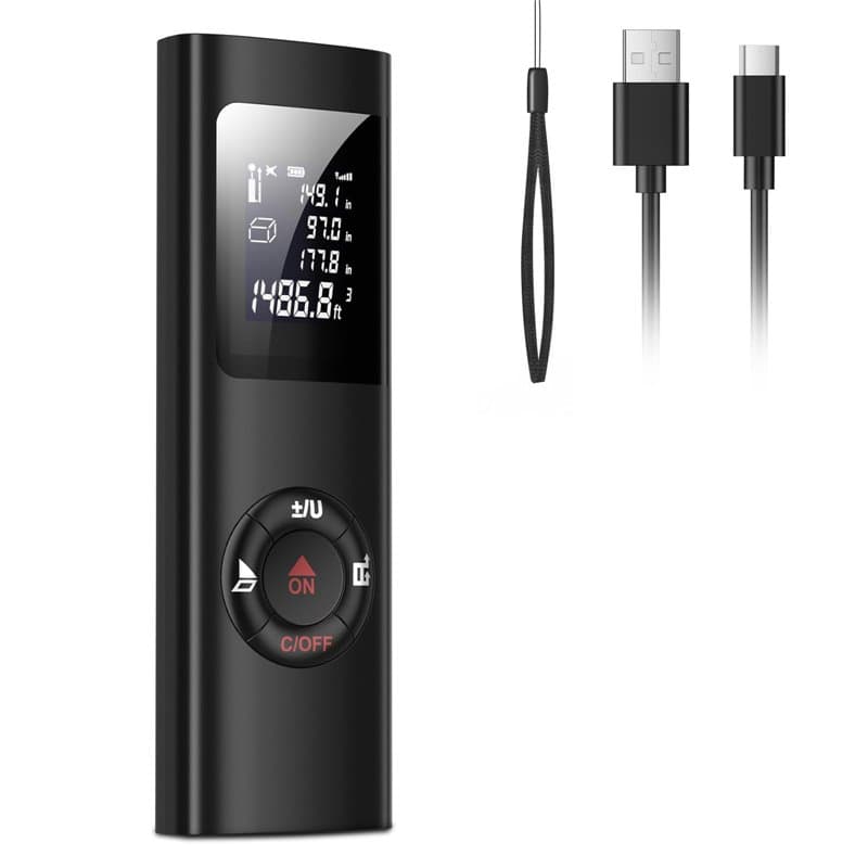 IPSXP LR01, Télémètre Laser 60m, Portable, Numérique, Mesure Distance, Surface, Volume, Fonction Pythagore, IP54, LCD Rétro-écla