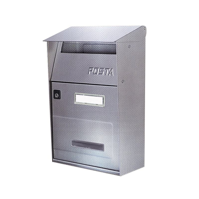ALUBOX Boîte aux lettres extérieure 32,5 x 22 x 11 cm avec toit supérieur à retrait frontal Format (vert)