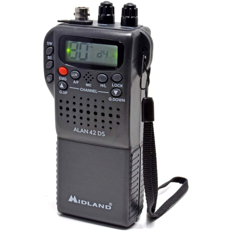 Midland - Radio CB Portable sans Licence Alan 42 DS, Multi Bande pour Tous les Pays EU, Squelch Numérique - Radio Récepteur Émet