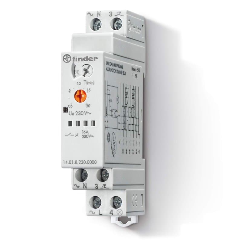 Finder 140182300000PAS Minuterie/Télérupteur multifonction 230 V 1 NO 16 A