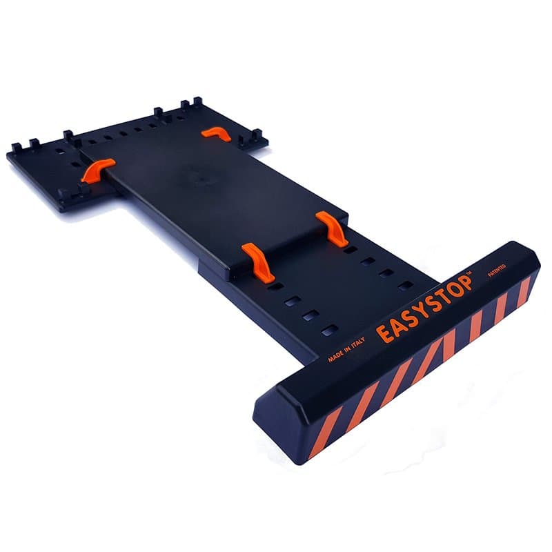 EASYSTOP 1 Butée de Roue réglable, INODORE, Non fixée, Montage Rapide sans Outils, Plastique Anti-Choc. Stationnement sûr et pré