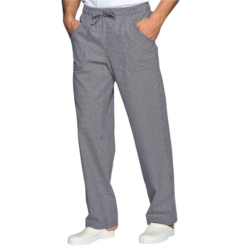 Pantalon Cuisinier Reactive Dye Pied de Poule 100% Coton a carreaux ,Multicolore ,M