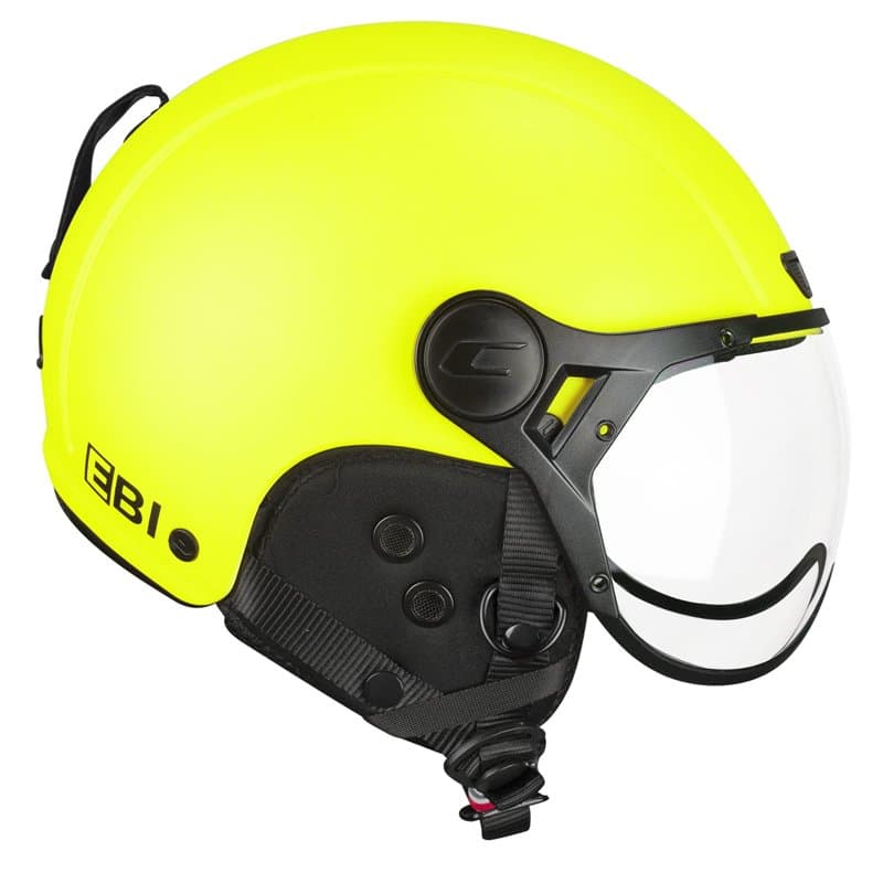 CGM Ebi Casque Ski Adulte Unisexe, Jaune Fluo Mat, S (55-56cm)