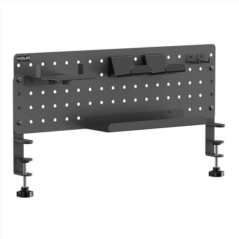 Noua Shatter Panneau perforé de Bureau en Acier et ABS avec Pince, Organisateur Vertical pour Accessoires de Jeu et de Bureau, S