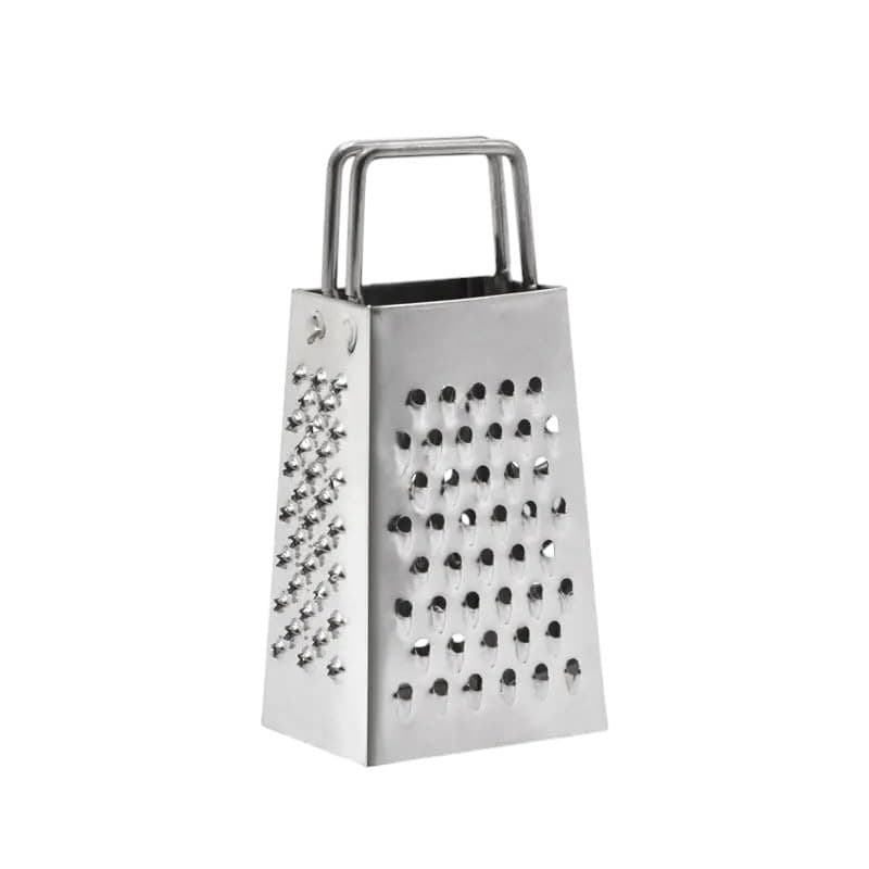 Mini râpe à 4 faces en acier inoxydable – Parfait pour fromage, légumes, ail et épices. Râpe à quatre côtés 74178