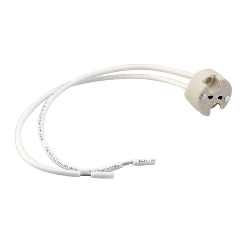 Arditi 027135 Douille pré-câblée avec culot Gz4-G5.3, Gx5.3-Gx6.35-Gz6.35 pour lampes à basse tension, 5312/Sil75/25/M/Ean1/S10,