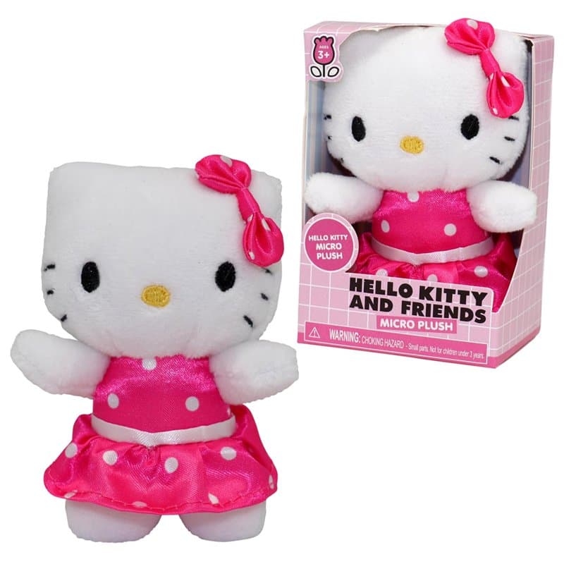 Hello Kitty, Peluche, 7 cm, Modèle aléatoire, pour Les Enfants dès 6 Ans, HKT25